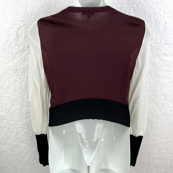 Rag & Bone L Extra Fine Merino Wool Blend Sweater Color Block Quiet Luxury - Picture 6 of 16
